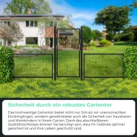 Gartentor Wellengittertor in anthrazit 1000 x 1800 mm