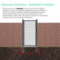 Gartentor Wellengittertor in anthrazit 1000 x 1800 mm