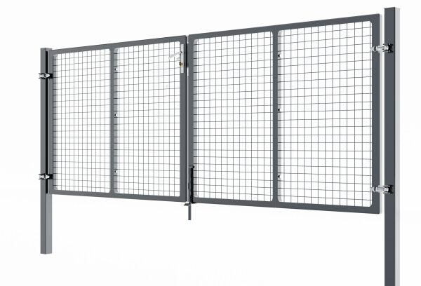 Zweiflügeliges Drehtor in anthrazit 1200 x 3000 mm