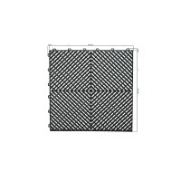 20 x Garagenboden "Quadrat-Optik" Platten 40 x 40 cm schwarz