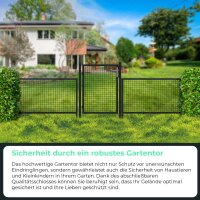 Gartentor Wellengittertor in anthrazit 1000 x 1200 mm