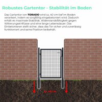 Gartentor Wellengittertor in anthrazit 1000 x 1200 mm