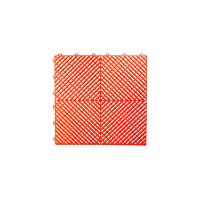 10 x Garagenboden "Quadrat-Optik" Platten 40 x 40 cm rot