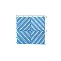 10 x Garagenboden "Quadrat-Optik" Platten 40 x 40 cm blau