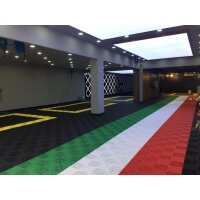 10 x Garagenboden "Quadrat-Optik" Platten 40 x 40 cm blau