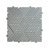 20 x Garagenboden "Würfel-Optik" Platten 40 x 40 cm grau
