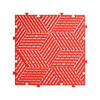 20 x Garagenboden "Würfel-Optik" Platten 40 x 40 cm rot
