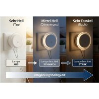 LED Orientierungslicht mit USB – rundes Panel transparent
