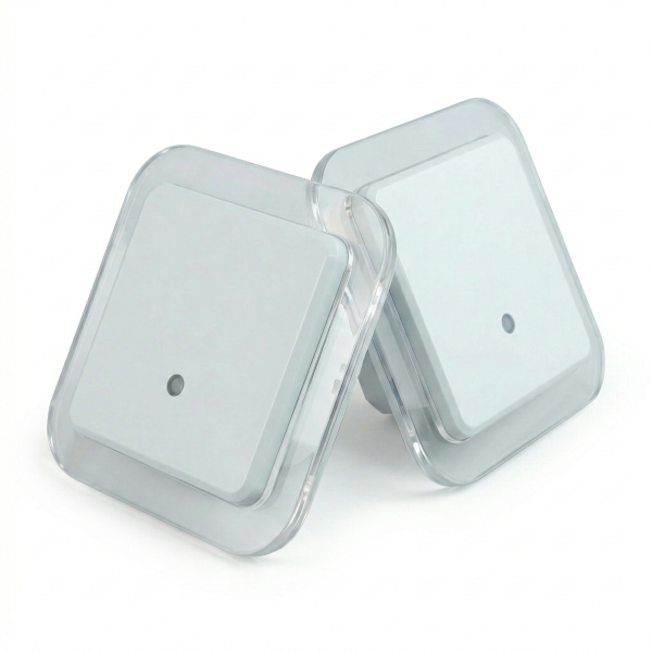 2er-Set LED Orientierungslicht mit USB – abgerundet-eckiges Panel transparent
