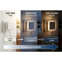 2er-Set LED Orientierungslicht mit USB – abgerundet-eckiges Panel transparent