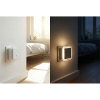 2er-Set LED Orientierungslicht mit USB – abgerundet-eckiges Panel transparent