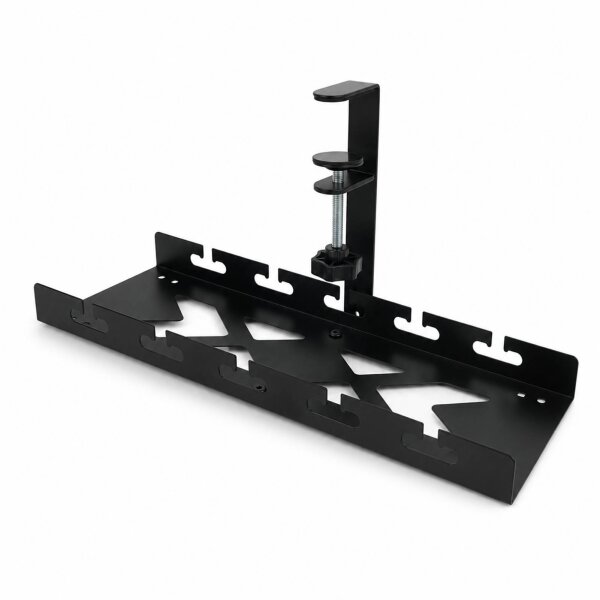 Kabelwanne Schreibtisch – Kabelmanagement zum Anklemmen ohne Bohren | Schwarz
