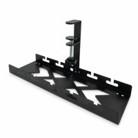 Kabelwanne Schreibtisch – Kabelmanagement zum Anklemmen ohne Bohren | Schwarz
