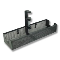 Kabelwanne Schreibtisch – Kabelmanagement zum Anklemmen mit Haken | Mesh-Kabelkorb | ohne Bohren