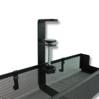 Kabelwanne Schreibtisch – Kabelmanagement zum Anklemmen mit Haken | Mesh-Kabelkorb | ohne Bohren