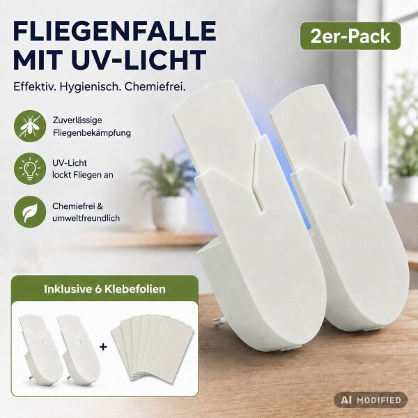 2er-Set Insektenfalle elektrisch mit UV-Licht – Insektenvernichter